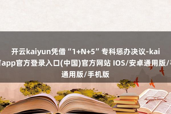 开云kaiyun凭借“1+N+5”专科惩办决议-kai云体育app官方登录入口(中国)官方网站 IOS/安卓通用版/手机版